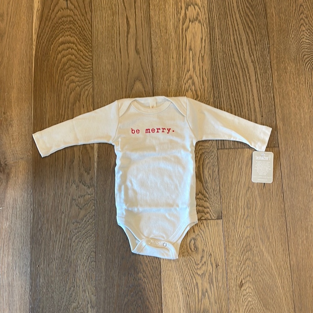 Tenth and Pine Be Merry Onesie NWT 3-6 months